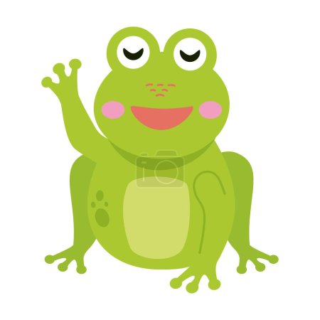 Illustration for Happy frog illustration vector isolated - Royalty Free Image