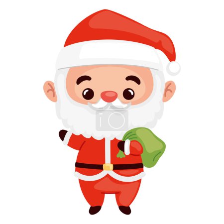Illustration for Christmas character santa claus illustration isolated - Royalty Free Image