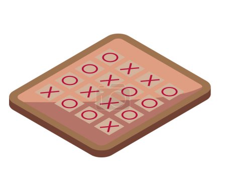 Ilustración de Tablero de juego tic tac ilustración aislado - Imagen libre de derechos