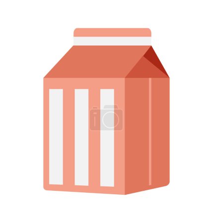Téléchargez les illustrations : Boîte tetrapack boisson vecteur isolé - en licence libre de droit
