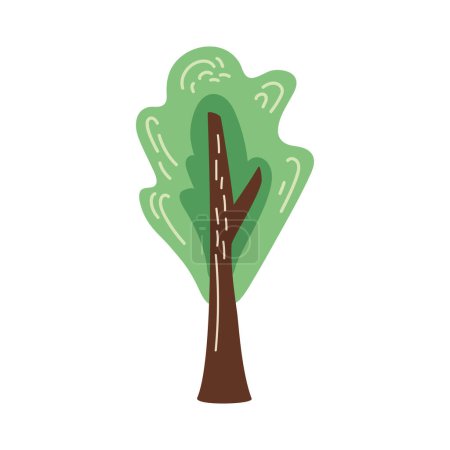 Ilustración de Vector de diseño de árbol verde aislado - Imagen libre de derechos