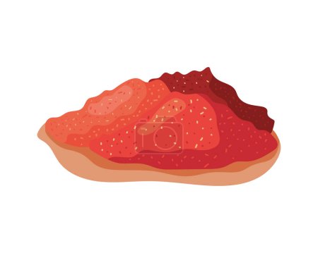 Ilustración de Chili pimienta polvo ilustración vector aislado - Imagen libre de derechos