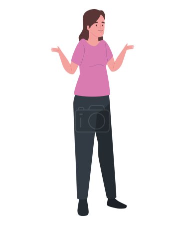 Illustration for Person choosing direction design isolated - Royalty Free Image