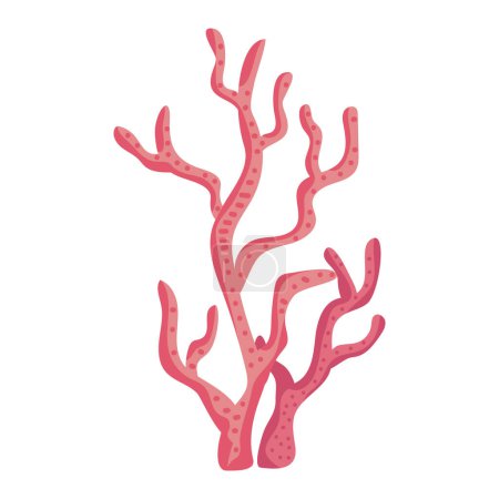 Téléchargez les illustrations : Vie marine récif corallien illustration isolé - en licence libre de droit