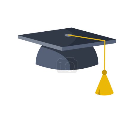 Illustration for Graduation hat design isolated illustration - Royalty Free Image