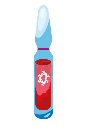 Illustration for Virus nipah vial bottle isolated illustration - Royalty Free Image
