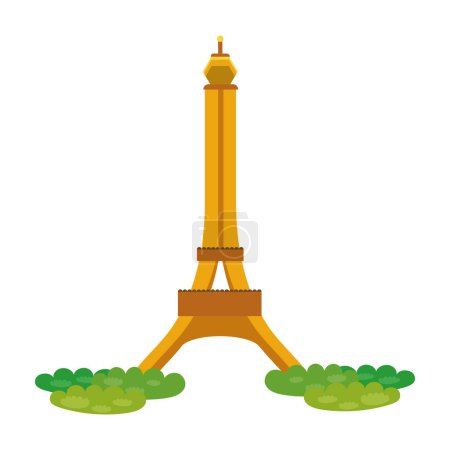 Illustration for Eiffel tower illustration vector isolated - Royalty Free Image