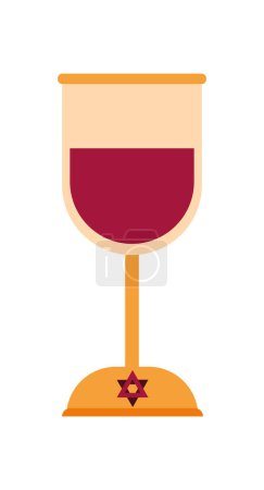 Téléchargez les illustrations : Vecteur de conception de verre de vin isolé - en licence libre de droit