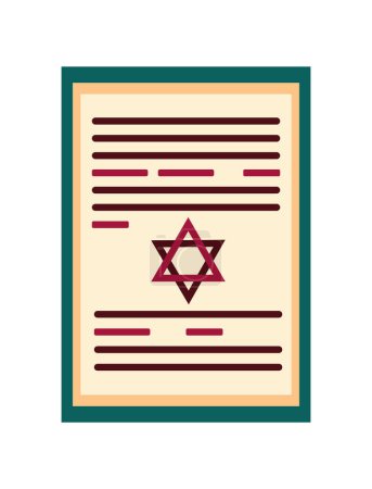 Téléchargez les illustrations : Torah livre vecteur de conception isolé - en licence libre de droit