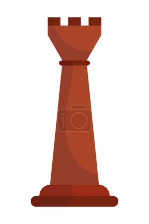 Ilustración de Ajedrez torre ilustración vector aislado - Imagen libre de derechos