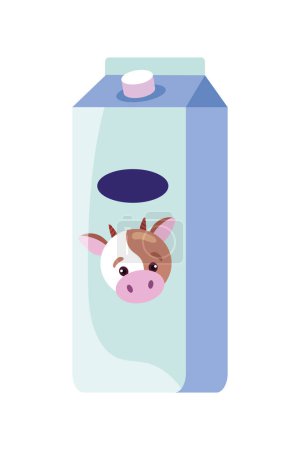 Illustration for Tetra pack box of milk vector isolated - Royalty Free Image