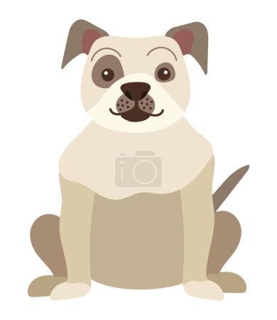 Ilustración de Perro bulldog diseño vector aislado - Imagen libre de derechos