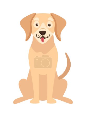 Illustration for Dog labrador retriever vector isolated - Royalty Free Image