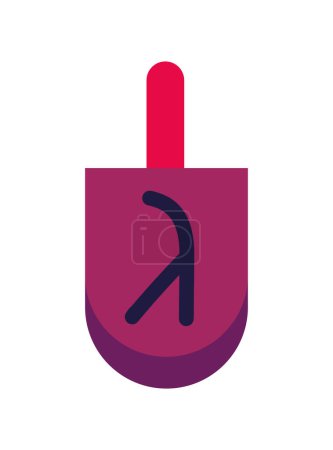 Illustration for Purple dreidel illustration vector isolated - Royalty Free Image