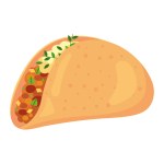 mexican food taco illustration design
