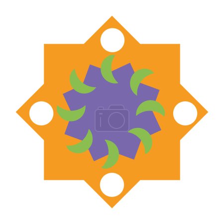 Ilustración de Estrella islámica vector amarillo aislado - Imagen libre de derechos