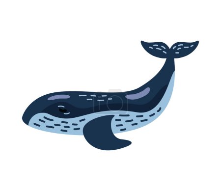 Illustration for Humpback sealife design vector isolated - Royalty Free Image