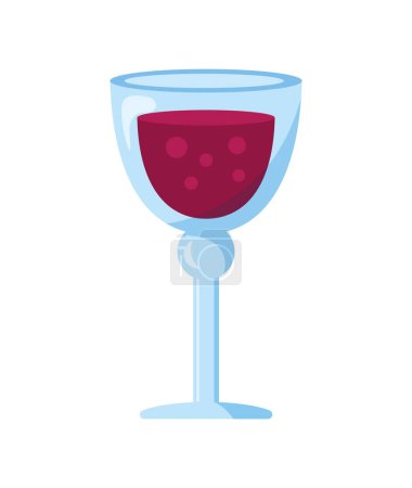 Téléchargez les illustrations : Vin verre boisson illustration vecteur - en licence libre de droit