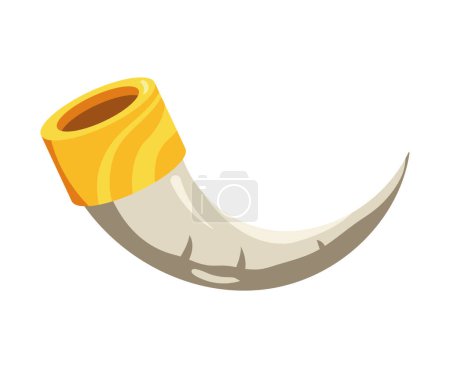 Illustration for Jewish shofar symbol illustration vector - Royalty Free Image
