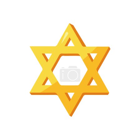 Téléchargez les illustrations : Illustration étoile david dorée juive - en licence libre de droit