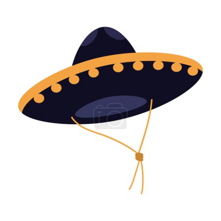 Téléchargez les illustrations : Mexicain charro sombrero illustration vecteur - en licence libre de droit