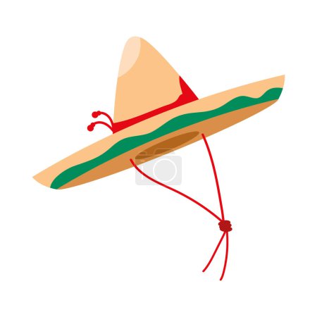 Téléchargez les illustrations : Mexicain charro sombrero illustration traditionnelle - en licence libre de droit