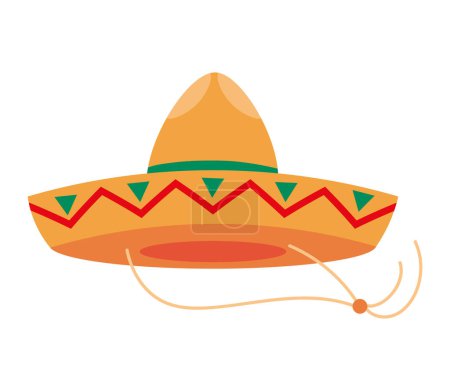 Téléchargez les illustrations : Mexicain charro sombrero illustration de conception - en licence libre de droit