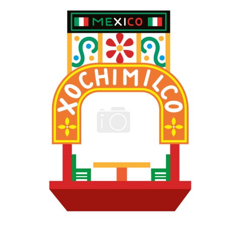 Mexiko xochimilco trajinera reisen isoliert