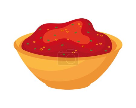 Illustration for Hispanic heritage hot sauce illustration isolated - Royalty Free Image