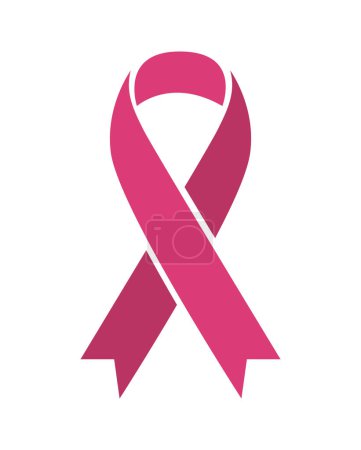 Illustration for Breast cancer awareness symbol ribbon illustration - Royalty Free Image