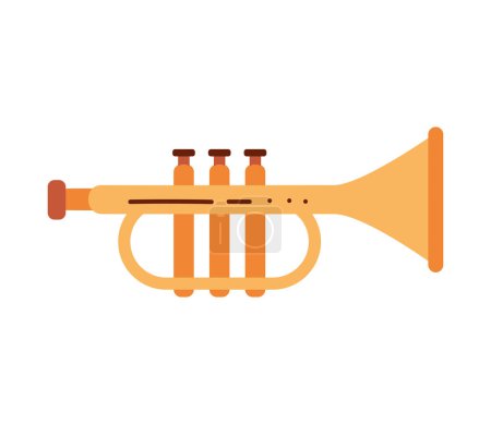Illustration for Cute trumpet illustration vector isolated - Royalty Free Image