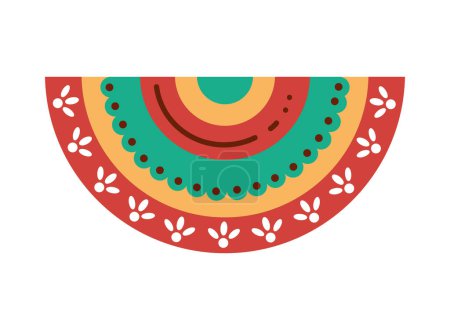 Téléchargez les illustrations : Hispanique motif patrimoine décoration vecteur isolé - en licence libre de droit