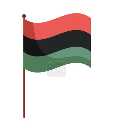 Téléchargez les illustrations : Vecteur d'illustration drapeau panafricain isolé - en licence libre de droit