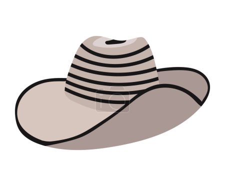 Téléchargez les illustrations : Colombien vueltiao chapeau vecteur isolé - en licence libre de droit