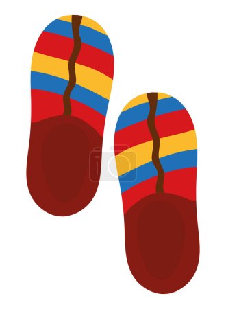 Illustration for Colombian espadrilles illustration vector isolated - Royalty Free Image
