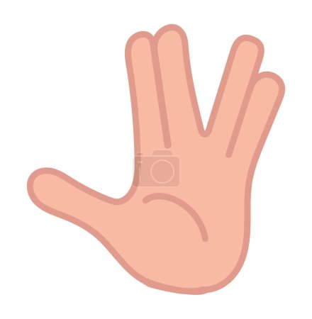 Illustration for Vulcan salute design vector isolated - Royalty Free Image