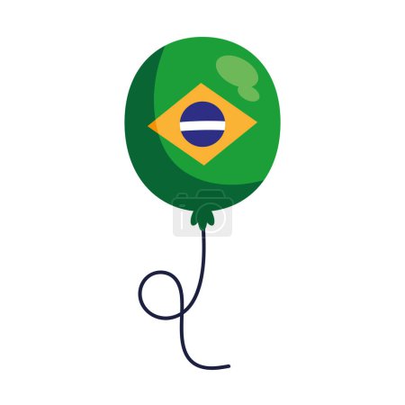 Téléchargez les illustrations : Brésil ballon illustration vecteur isolé - en licence libre de droit