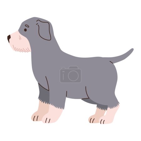 Illustration for Dog little cartoon illustration design - Royalty Free Image