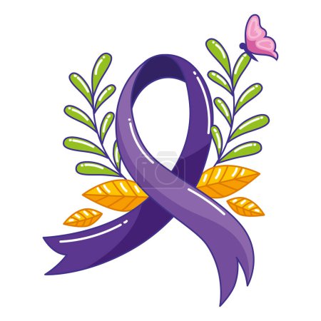 Ilustración de Epilepsia púrpura cinta ilustración diseño - Imagen libre de derechos