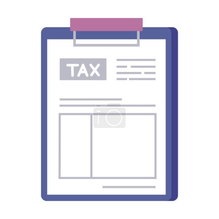 Illustration for Tax declaration form illustration design - Royalty Free Image