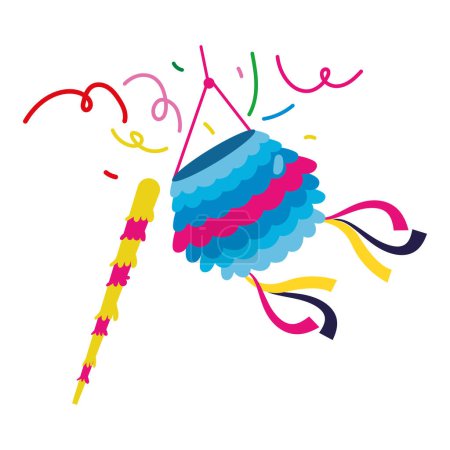 Ilustración de Ilustración tradición piñata mexico aislado - Imagen libre de derechos