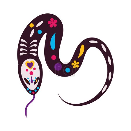 Téléchargez les illustrations : Animal mexique serpent illustration isolé - en licence libre de droit