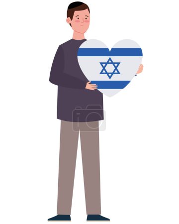 Téléchargez les illustrations : Israël paix personnes solidarité illustration isolé - en licence libre de droit