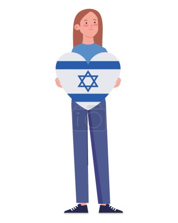 Téléchargez les illustrations : Israël paix personnes illustration design - en licence libre de droit