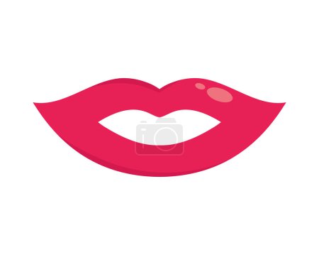 Illustration for Kiss lips beautiful illustration isolated - Royalty Free Image