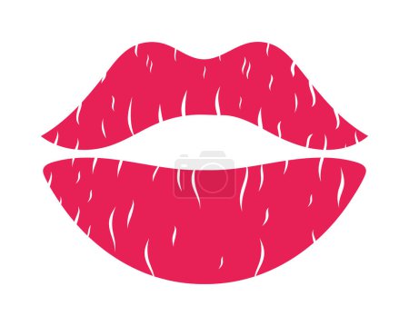 Illustration for Kiss lips illustration design isolated - Royalty Free Image