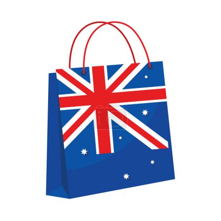Ilustración de Bandera australia día en bolsa de papel ilustración - Imagen libre de derechos
