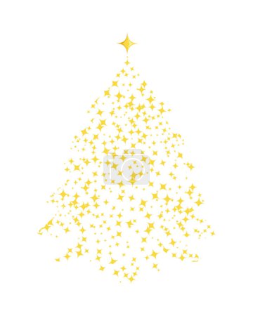 Ilustración de Navidad brillante árbol brillante ilustración aislado - Imagen libre de derechos