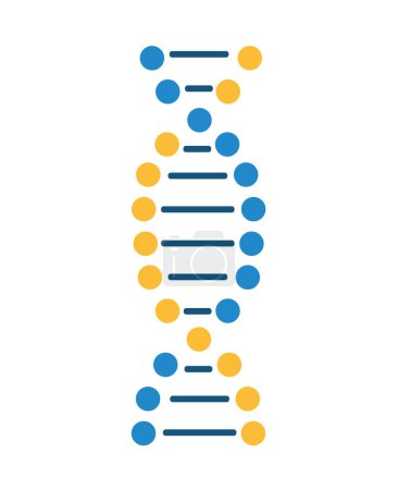 Illustration for Down syndrome dna molecule illustration isolated - Royalty Free Image
