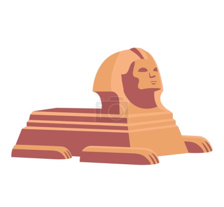 Illustration for Egyptian sphinx of giza illustration - Royalty Free Image